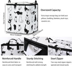 Large Comforter Storage Bag with Zipper,Closet Organizer for Clothes,Blankets,Quilts,Pillows,Fabric Storage Bags with Portable Handles 95L(2-Pack)