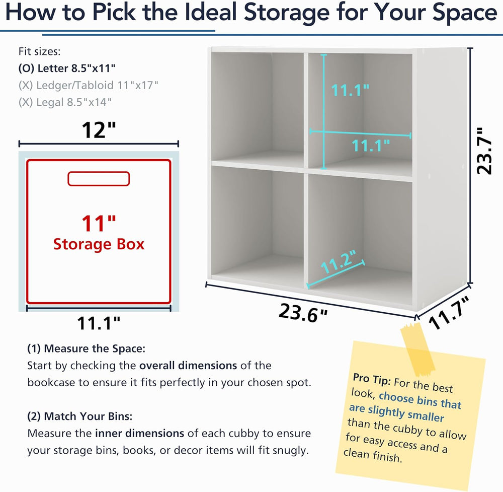 Homes: Inside + Out Apexa 3-Cube Storage Organizer Shelves, Stackable Wood Bo...