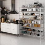 18" Deep x 60" Wide x 74" Height Wire Shelving Kit | 8-Tier | NSF Commercial Storage Rack Unit