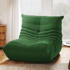 YITAHOME Bean Bag Chairs for Adults, Giant Lazy Floor Sofa with Memory Foam, Comfy Cordury Fireside Chair Beanbags for Living Room Apartment Dorm Office, Green