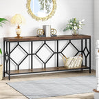 Tribesigns 71 Inch Extra Long Sofa Table, Narrow Long Sofa Console Tables Behind Couch Table with Open Storage Shelf