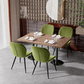 Dining Chairs Set of 4 Modern Velvet Dining Room Chairs Upholstered Dining Chairs with Thick Cushions Metal Legs Armless Back Chair for Kitchen and Living Room Green