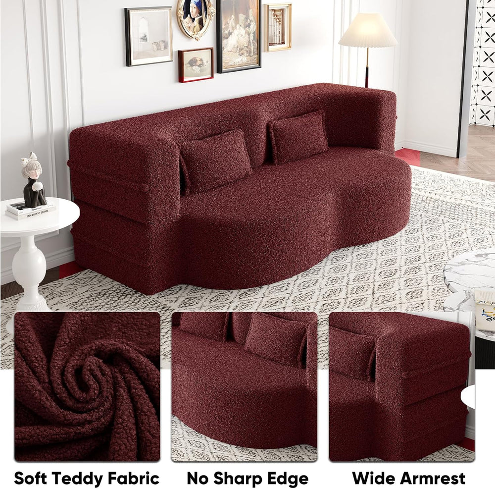 JOYBASE 78in Sofa Couch Convertible Oversized Cloud Loveseat Minimalist Sleep...