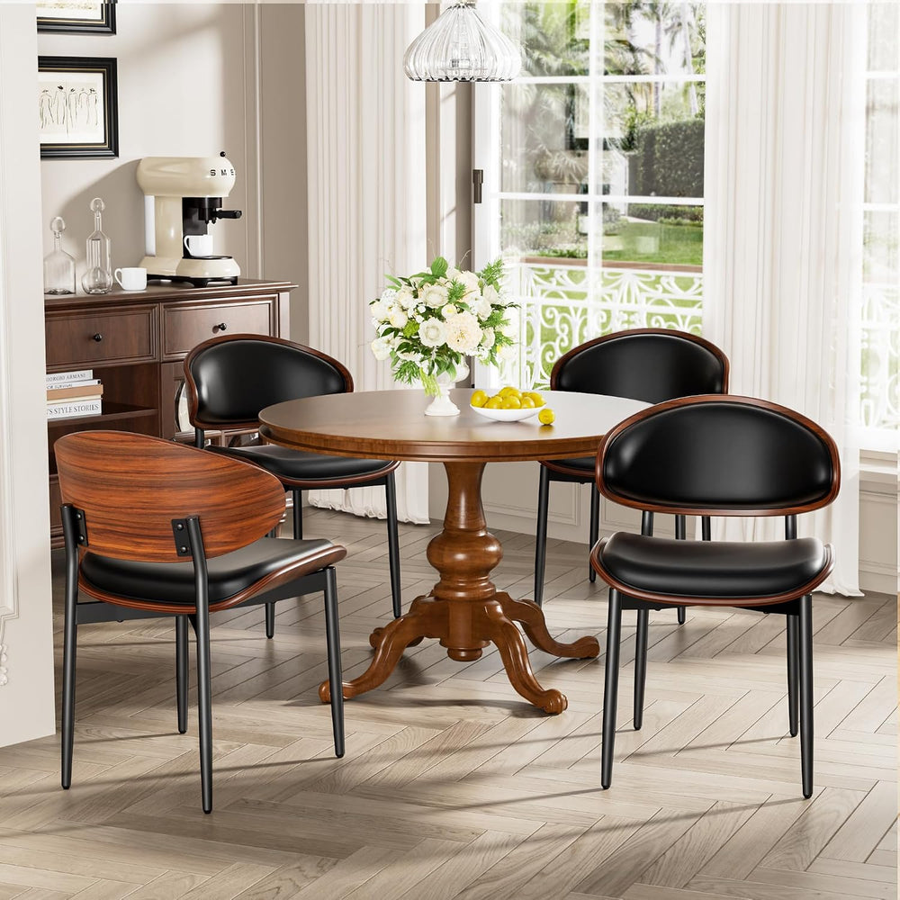 YaFiti Dining Chairs Set of 2, Mid Century Modern PU Leather Kitchen Chairs |...