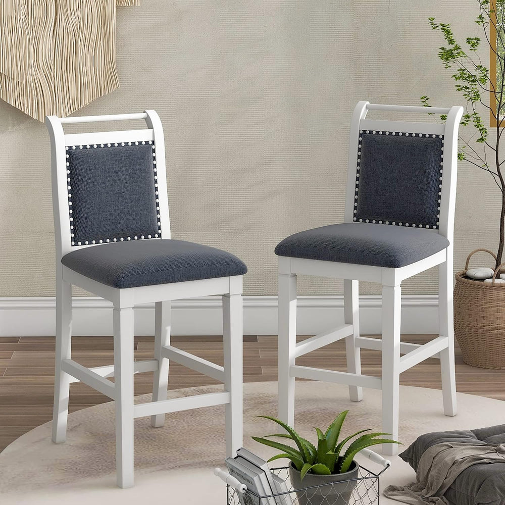 Linique 3-Piece Drop Leaf Dining Table Set with 2 Upholstered Chairs, Wood Co...
