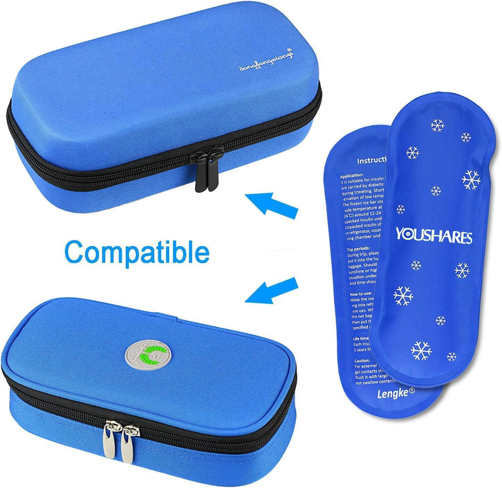 YOUSHARES Ice Packs for Insulin Travel Case - Reusable Cooler Ice Packs Suitable for Diabetic Insulin Cooler Pen Carry Case（4 Packs）
