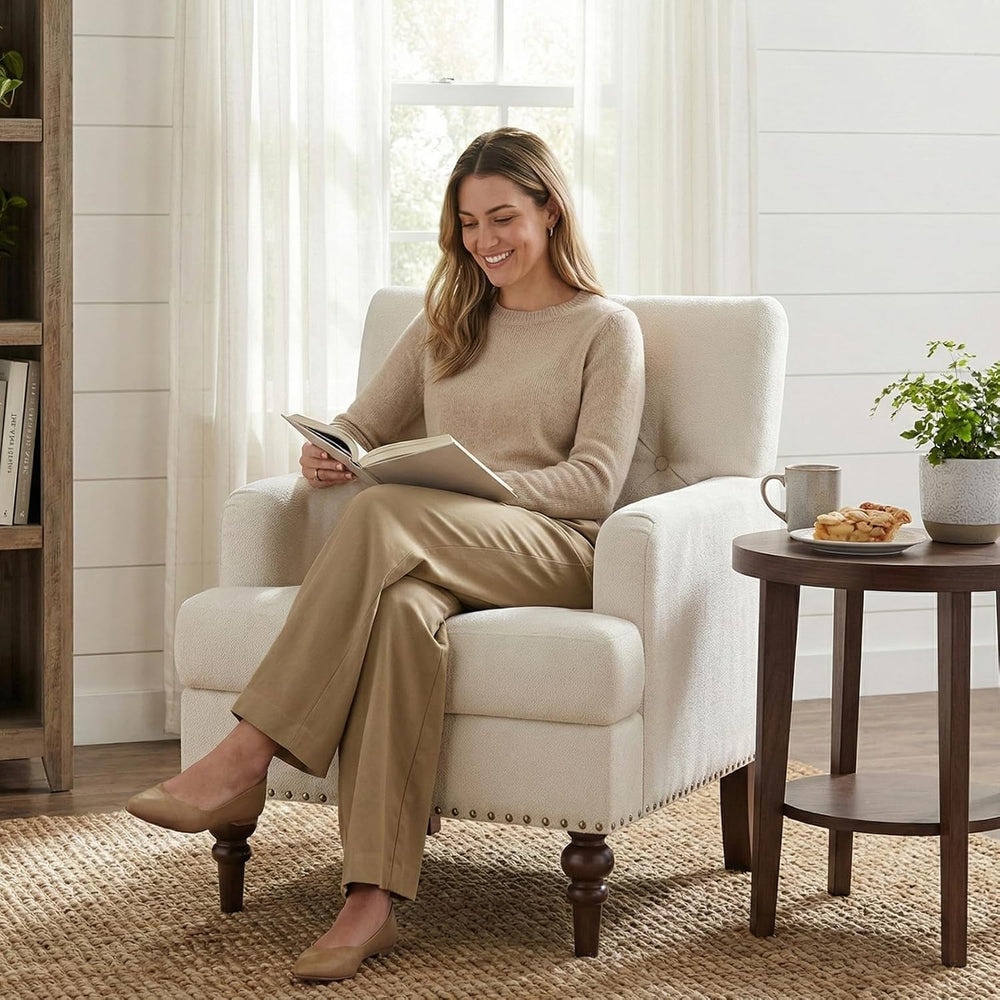 MALOL Modern Accent Chairs Set of 2 for Living Room, Comfy Bedroom Reading Ar...