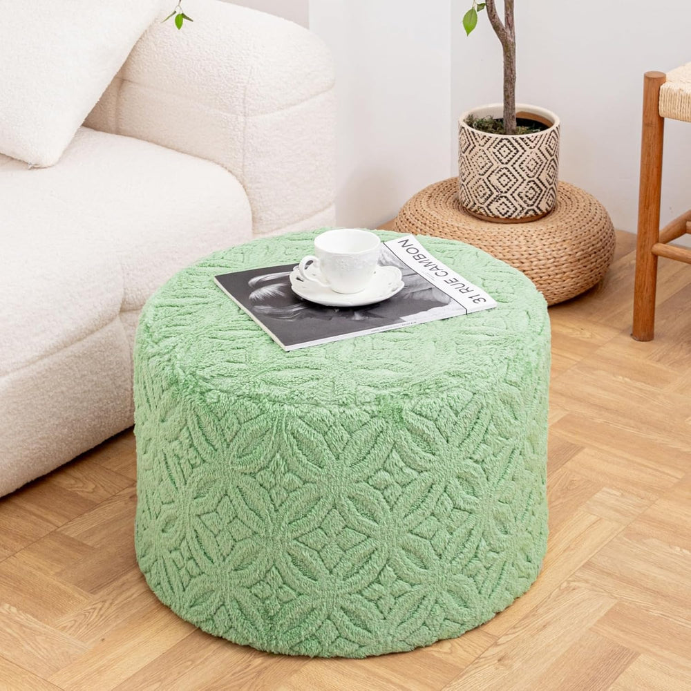 Plush Multi-Functional Ottoman Pouf – Ergonomic Ottoman Foot Rest with Space-...