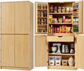 72" Tall Pantry Cabinets for Kitchen Storage, Natural Pantry Storage Cabinet with Doors and Adjustable Shelves, Freestanding Pantry Cupboard with Drawers for Dining Room Bathroom (Natural, 72")