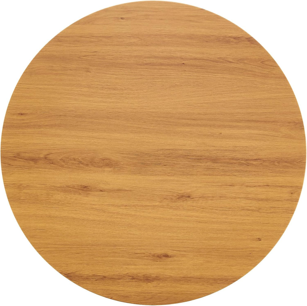 Round Dining Table for Small Space,32" Tulip Tables with Gold Metal Pede...