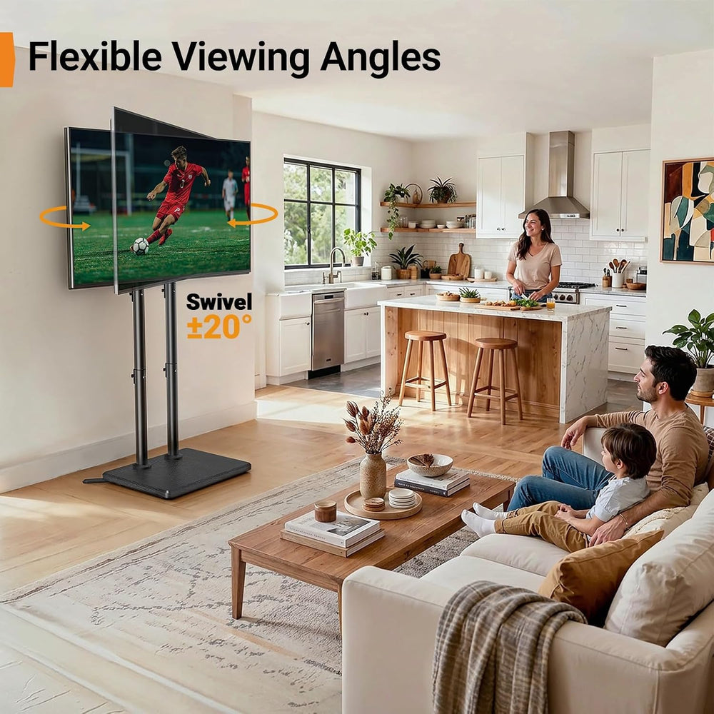 Perlegear Universal Floor TV Stand for 32–75" TVs up to 110 lbs, Height-...