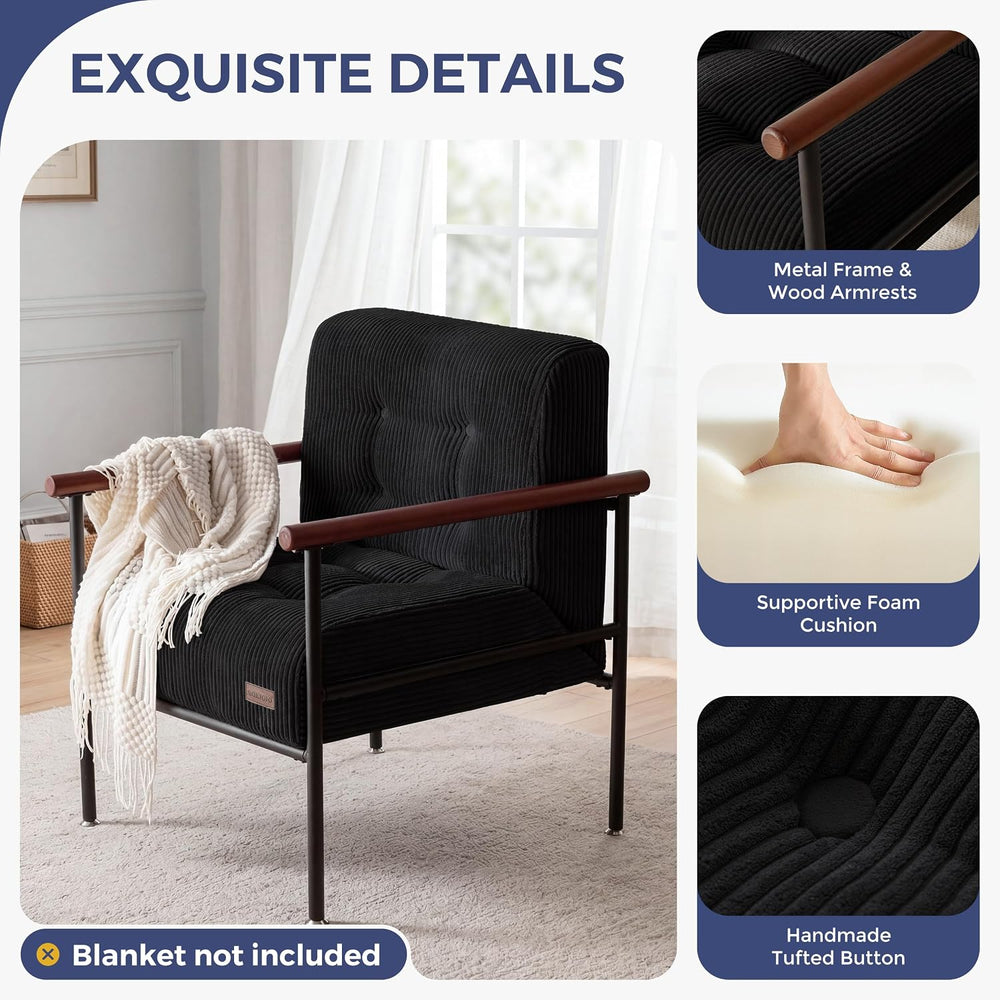 MAXYOYO Accent Chair, Modern Living Room Chair with Metal Frame | Upholstered...