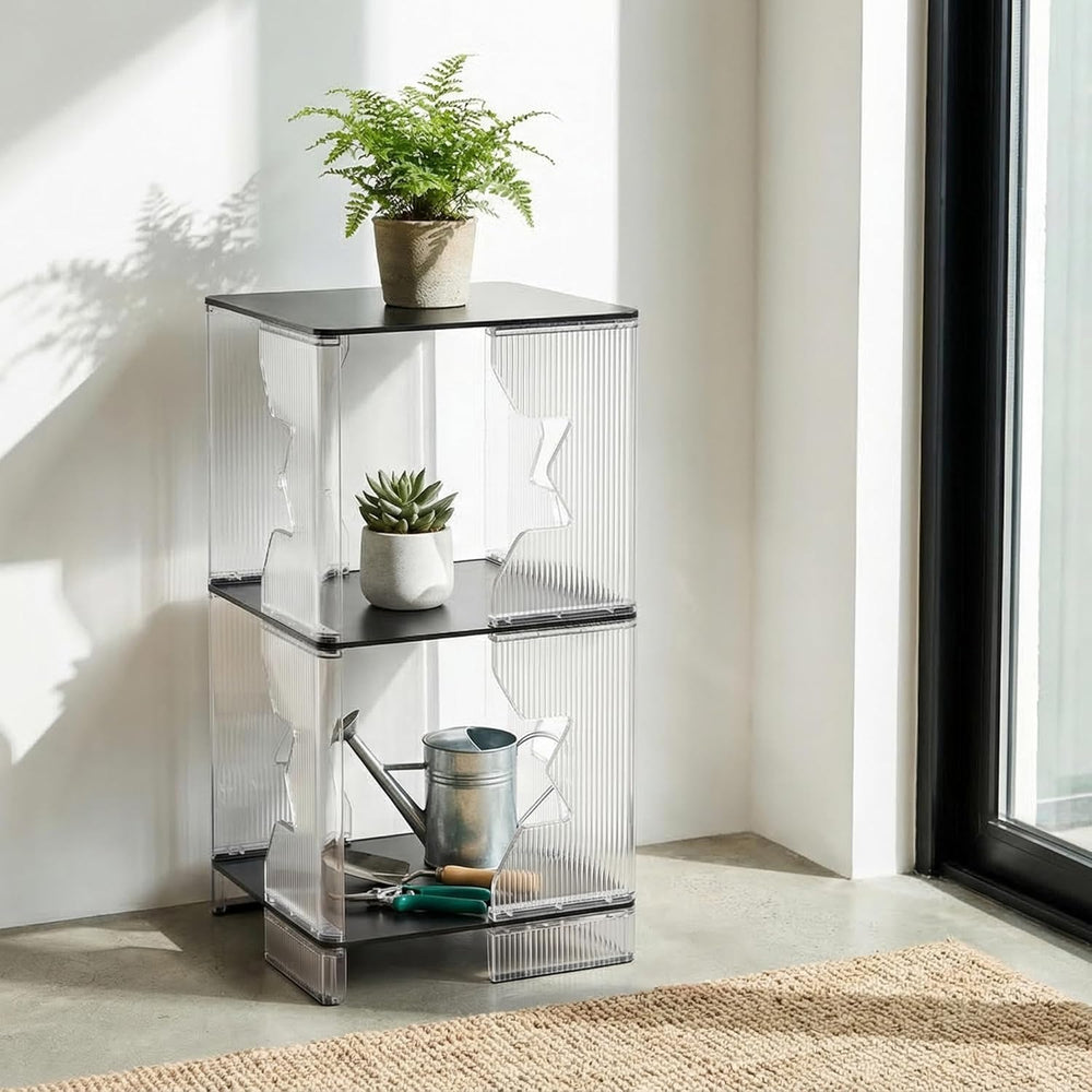 End Tables, Set of 2, Side Table, Small Nightstand for Living Room, Space-Sav...