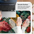 Vintage Oil Painting Floral Mouse Pad – Large Extended Desk Mat 31.5 x 11.8 in– Baroque Style Botanical Design, Waterproof Surface, Non-Slip Rubber Base, Oversized Mouse & Keyboard Pad for Art Lovers