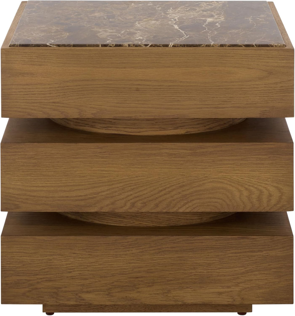 SAFAVIEH Couture Collection – Shayrina Walnut & Dark Brown Marble Accent ...