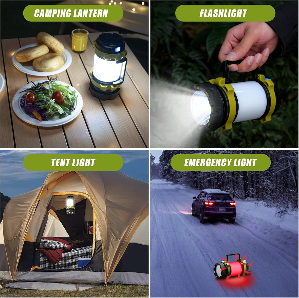 Alpswolf 2Pack Camping Lantern, Rechargeable Flashlight & Emergency Light