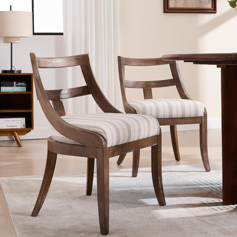 LZAREAL Modern Farmhouse Dining Chairs Set of 4 Mid Century Upholstered Dinin...