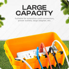 SockitBox – The Original Weatherproof Connection Box – Indoor & Outdoor Electrical Power Cord Enclosure for Timers, Extension Cables, Transformers, Power Strips, Lights, Tools & More – Medium – Orange