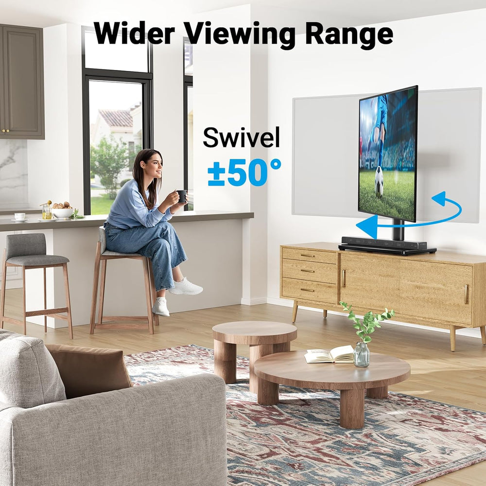 PERLESMITH Universal Swivel TV Stand for 24-60 inch TVs up to 99 lbs, 12 Heig...