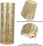 Metal Round Umbrella Stand Rack,Umbrella Holder Organizer Bin Hollowed Freestanding Canes Walking Sticks Holder for Entryway Home Hotel Office Decor (S)