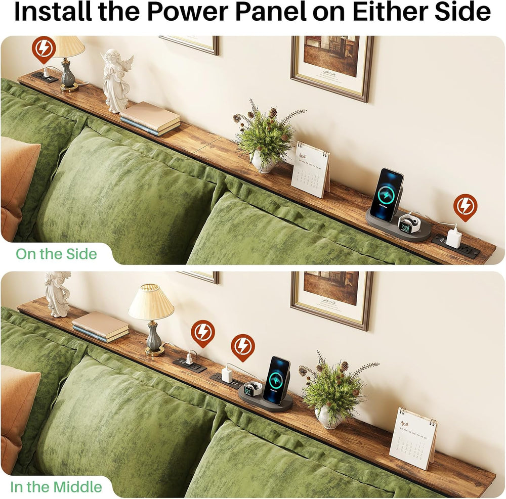 Kitstorack 94.5" Behind Couch Table, Height Adjustable Narrow Console | ...