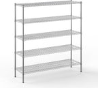 18" Deep x 60" Wide x 64" Height Wire Shelving Kit | 5-Tier | NSF Commercial Storage Rack Unit