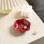Ceramic Ring Dish, Jewelry Trinket Tray for Rings and Earrings | Keeps rings, earrings and other small jewelry in one easy-to-find place on a nightstand, vanity or bathroom counter.