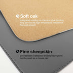 DAWNTREES Dual Sided Desk Mat,Leather Desk Pad,35.5"x17",Cork Desk Mat Protector,with PU Leather Valet Tray Organizer,Large Mouse Pad,Desk Writing Pad for Office and Home(Dark Gray)