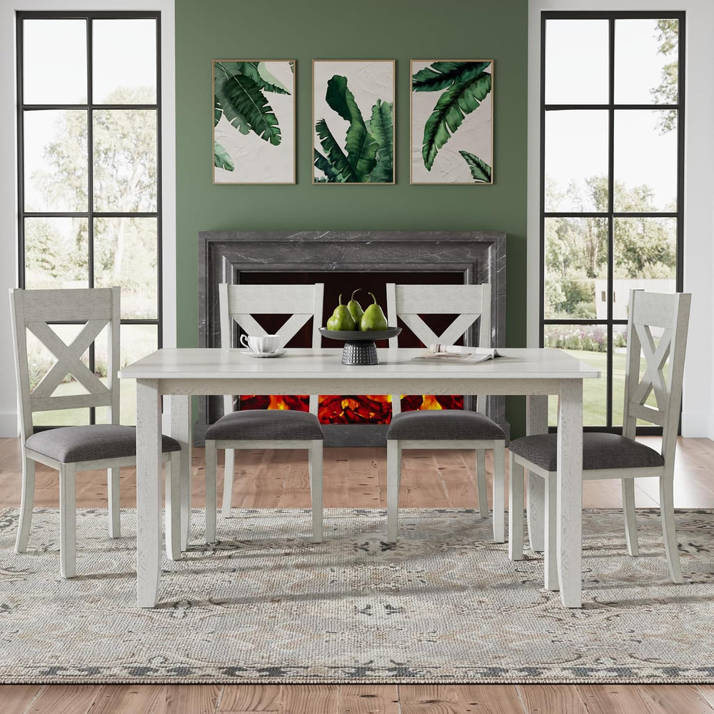 Peatuk Solid Wood Dining Chair Set of 2, Part of Dining Table Set, Mix and Ma...