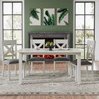 Solid Wood Dining Chair Set of 2, Part of Dining Table Set, Mix and Match Table, Chair Sold Separately for Dining Room, Kitchen, Grey
