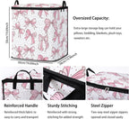 king comforter storage bag,clothes blanket bedding pillow quilt organizer for closet,fabric moving bags with portable handles and zipper 95L(2pack)