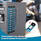 WORKPRO Magnetic Socket Organizer, 3/8-Inch Drive Aluminum Alloy Socket Rail, Heavy Duty Socket Holder, Socket Rack Kit 3/8-Inch x 10 Clips Sky Blue (Socket not Included)