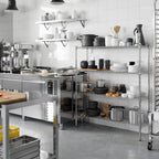 14" Deep x 48" Wide x 54" Height Wire Shelving Kit | 4-Tier | NSF Commercial Storage Rack Unit