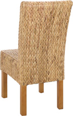 SAFAVIEH Furniture - Luz Dining Chair Set of 2 - Coastal Design - Natural & Honey Pine Solid Wood - Ideal for Dining Room, Kitchen, 18.5" Seat Height (SEA8016B-SET2)