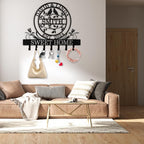 Key Holder for Wall, Personalized Couple's Name Key Rack Coat Rack, Metal Key Holder Wall Mount for Housewarming Gifts, Key Hook Wall Hanging Bedroom Hallway Decor