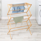 Honey-Can-Do Collapsible Bamboo Drying Rack – Sturdy & Foldable Laundry Drying Rack, Space-Saving & Portable Clothes Rack for Air-Drying Clothes, Towels, Blankets & Delicates, Indoor & Outdoor Use.