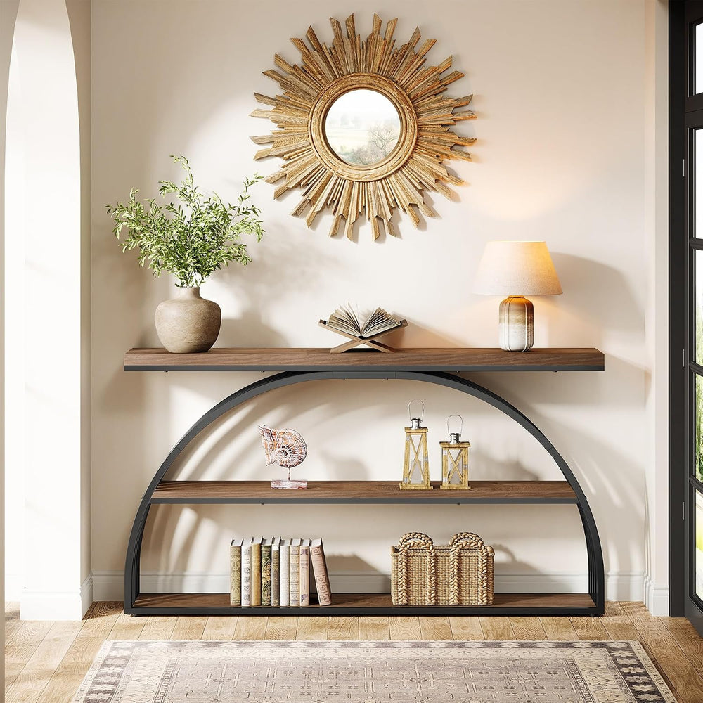 Tribesigns 63-Inch Console Table for Entryway, Farmhouse Entryway Table with ...