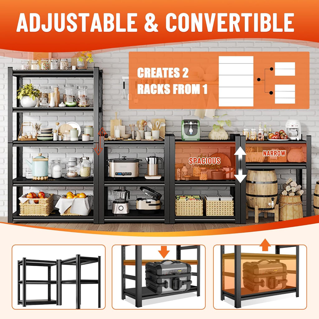 Kitchen Storage Rack，3 Tier Shelving Unit，Metal Adjustable Shelf，1050LBS Steel Shelving Rack，Storage Racks for Kitchen Bathroom Pantry Closet Laundry (31" H*27.6" W*13.8" D)