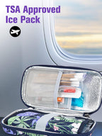 4 Pack Ice Pack for Insulin Cooler Travel Case - TSA Approved Ice Packs for Diabetic Travel Case and Travel Medicine Organizer,Small Gel Ice Pack for Refrigerated Medicine Travel Case by Leng Ke