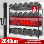 73" H Storage Shelves 2640LBS Heavy Duty Shelving Unit with Wheels & Feet, 4-Tiers Garage Shelving for Pantry Garage Kitchen Home Commercial, 73.8" H x 59" W x 23.9" D