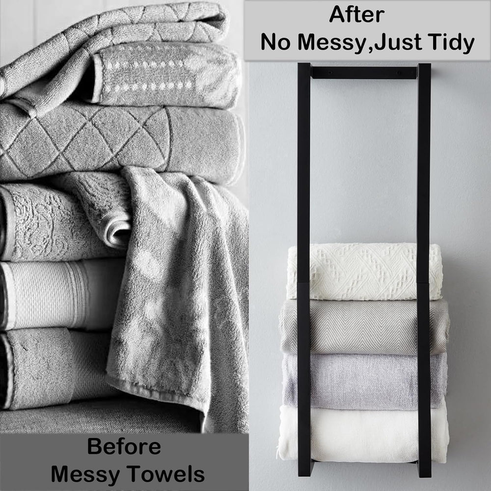 Towel Rack for Rolled Towels, Towel Rack for Bathroom,Wall Mounted Metal Bath...