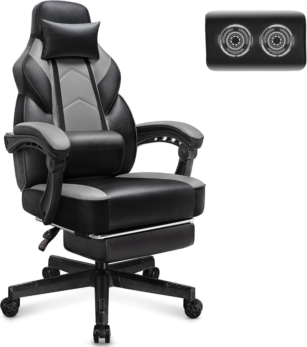 Gaming Chair for Adult, Computer Chair with Footrest Video Game Chair Big and...