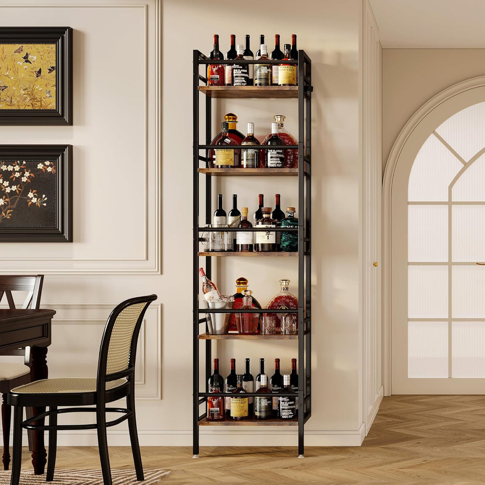 Homeiju 5-Tier Freestanding Wine Rack, 60 Bottles Wine Racks for Wall Mounted...