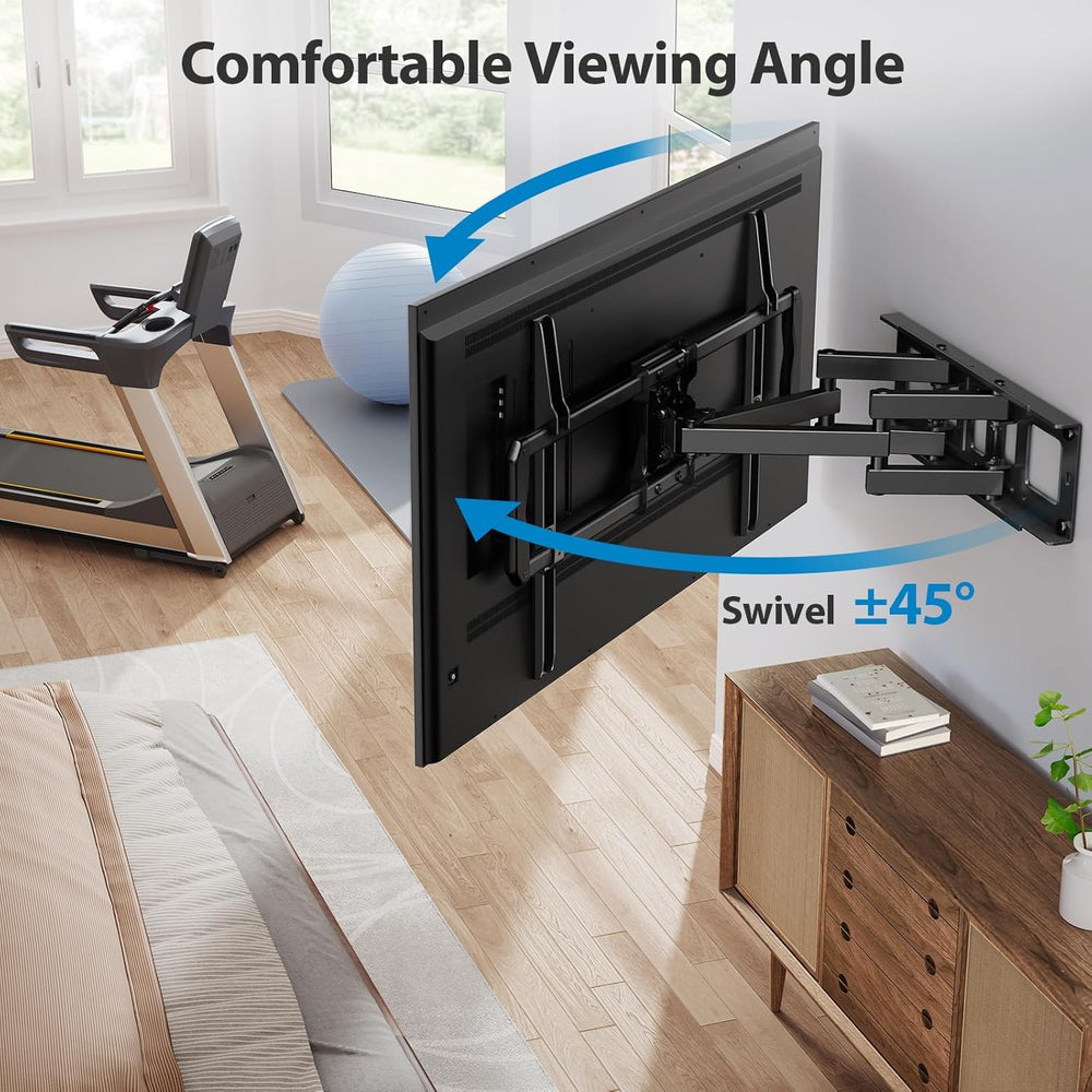 Pipishell Full-Motion TV Wall Mount for Most 37–84 Inch TVs up to 100 lbs, Wa...