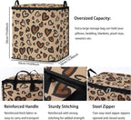 Large Comforter Storage Bag with Zipper,Closet Organizer for Clothes/Blankets/Quilts/Pillows,Fabric Storage Bags with Portable Handles 95L(2-Pack)