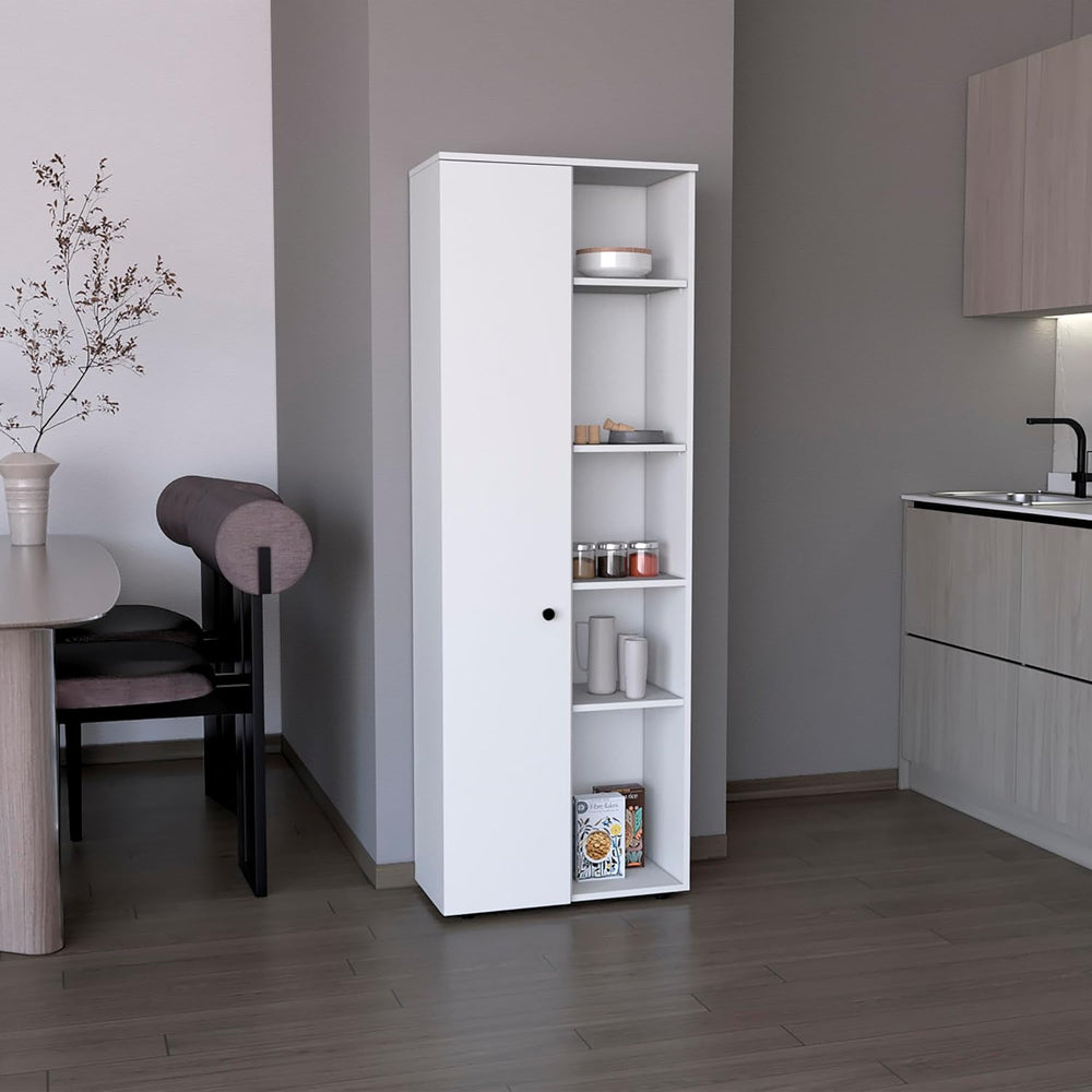 Large Capacity Kitchen Pantry Cabinet, 66.9" Slim Storage, 10 Shelves, M...