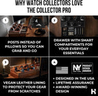 Premium 7 Slot Watch Box for Men - Large Wooden Watch Display Case with Hinged Cover, Leather Lining & Drawer - Watch Holder Organizer Stand - Handcrafted Luxury Christmas Gift for Men