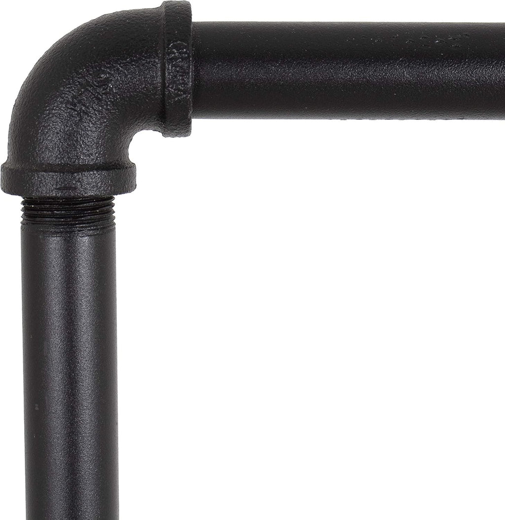 William Roberts Vintage Industrial Heavy Duty Hanging Rod Garment Rolling Closet Organizer Rack (48 in., Flange Feet)