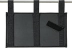 Linen Bedside Caddy, Bedside Storage Organizer for Hospital Beds, College Dorm Rooms or Baby Bed (5 Pockets-Black)