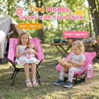 Kids Camping Chair, Foldable, Flowers | Lightweight, Carry Bag, Heavy Duty, Portable, Indoor & Outdoor Use
